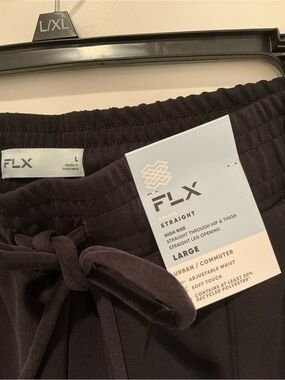 FLX Solace Straight Leg Pants in Black, Large